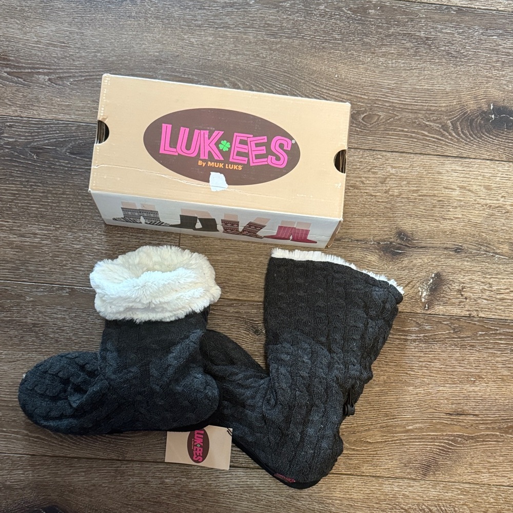 Muk luks‎ boots dark gray large 8-9